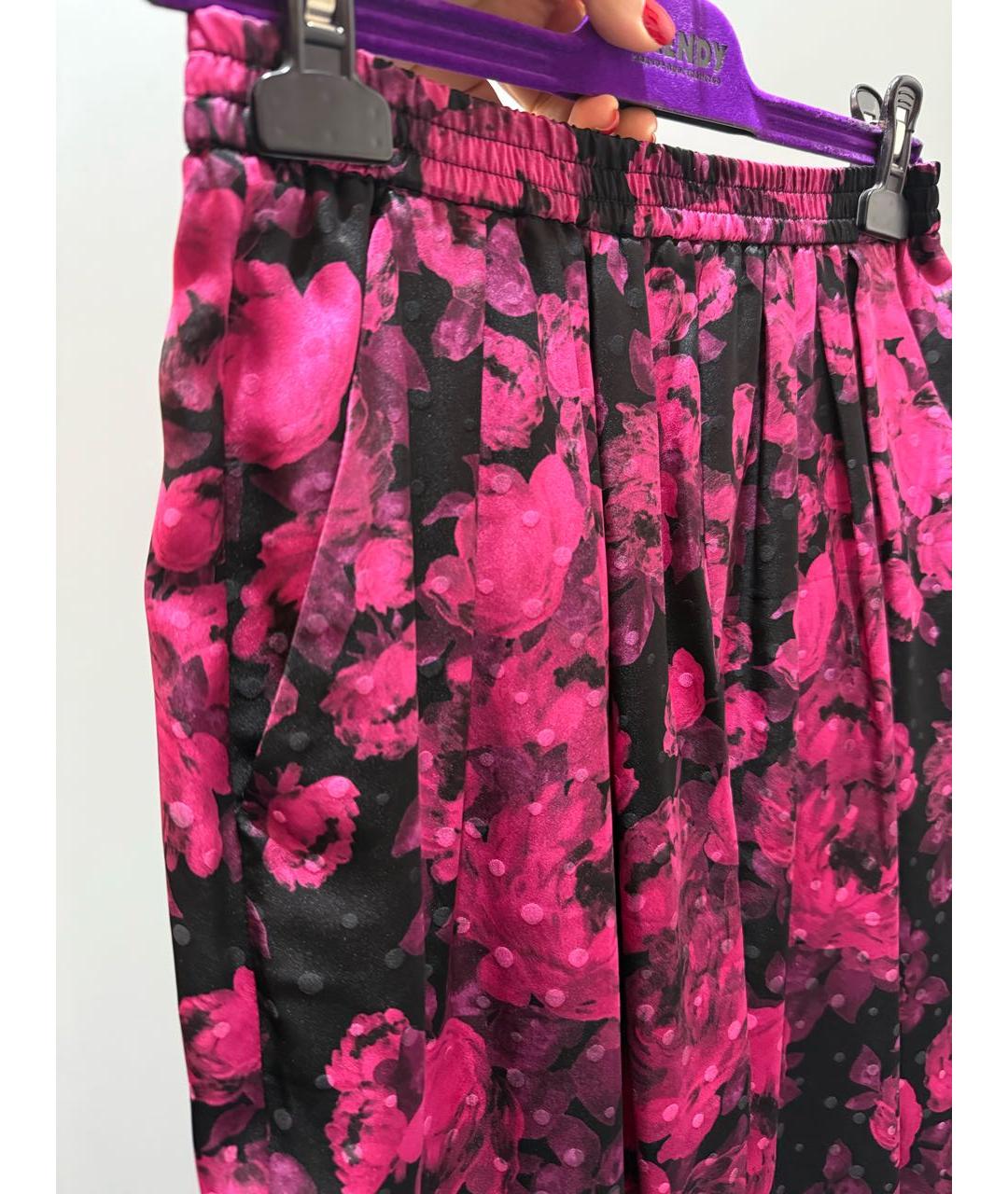 STELLA MCCARTNEY Мульти шелковые прямые брюки, фото 2