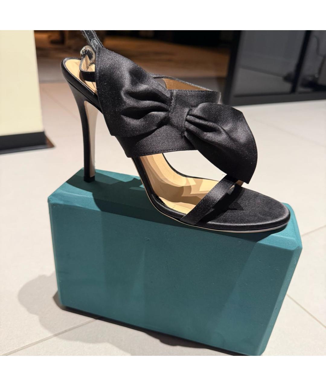 VALENTINO Черные текстильные босоножки, фото 7