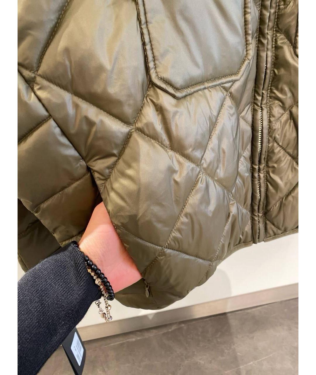 PINKO Хаки полиэстеровая куртка, фото 4