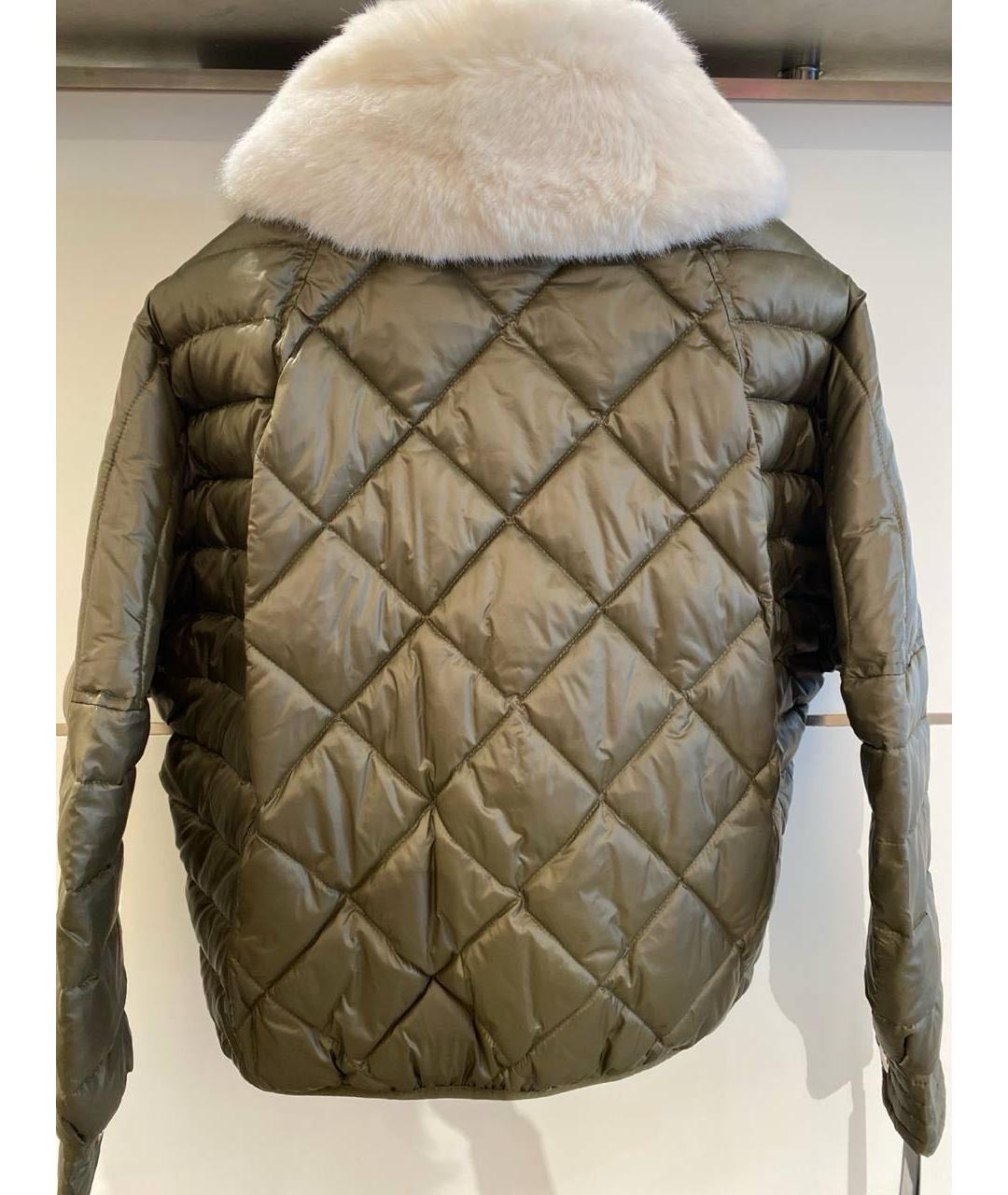 PINKO Хаки полиэстеровая куртка, фото 2