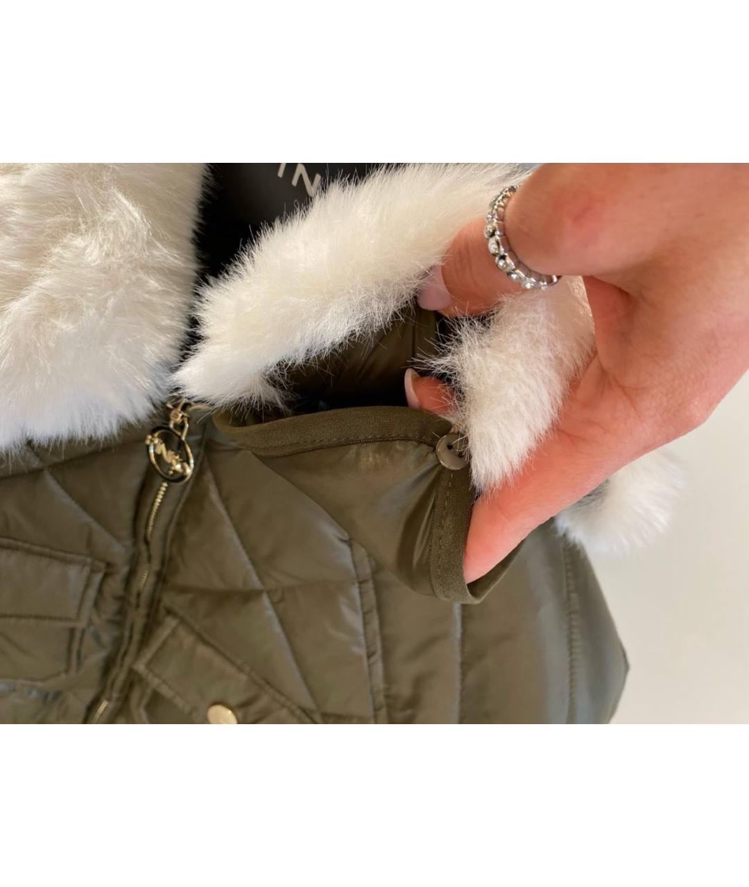 PINKO Хаки полиэстеровая куртка, фото 3