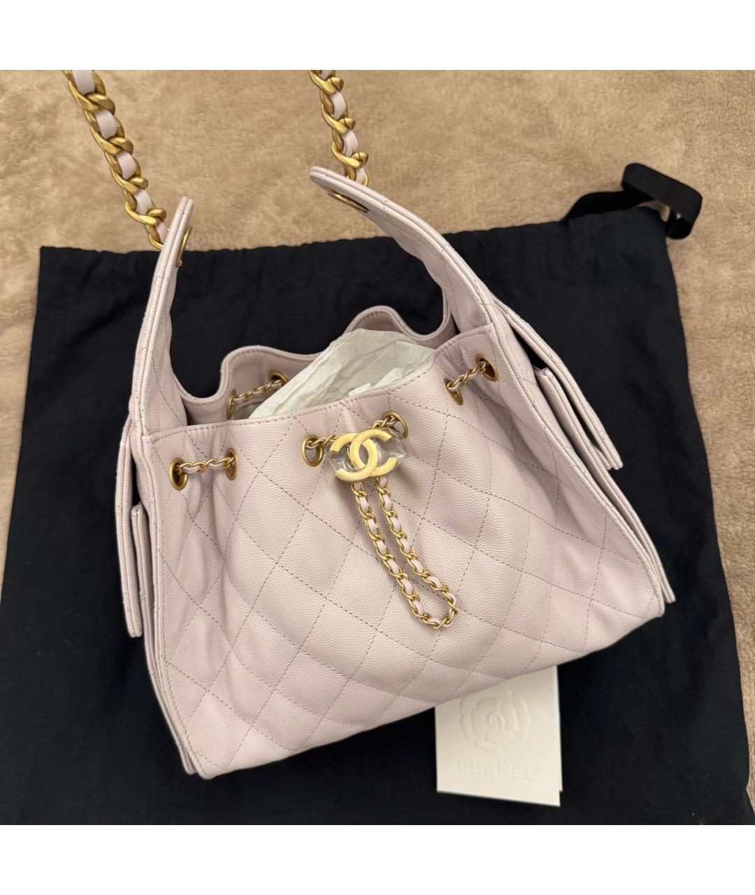 CHANEL Розовая кожаная сумка через плечо, фото 2