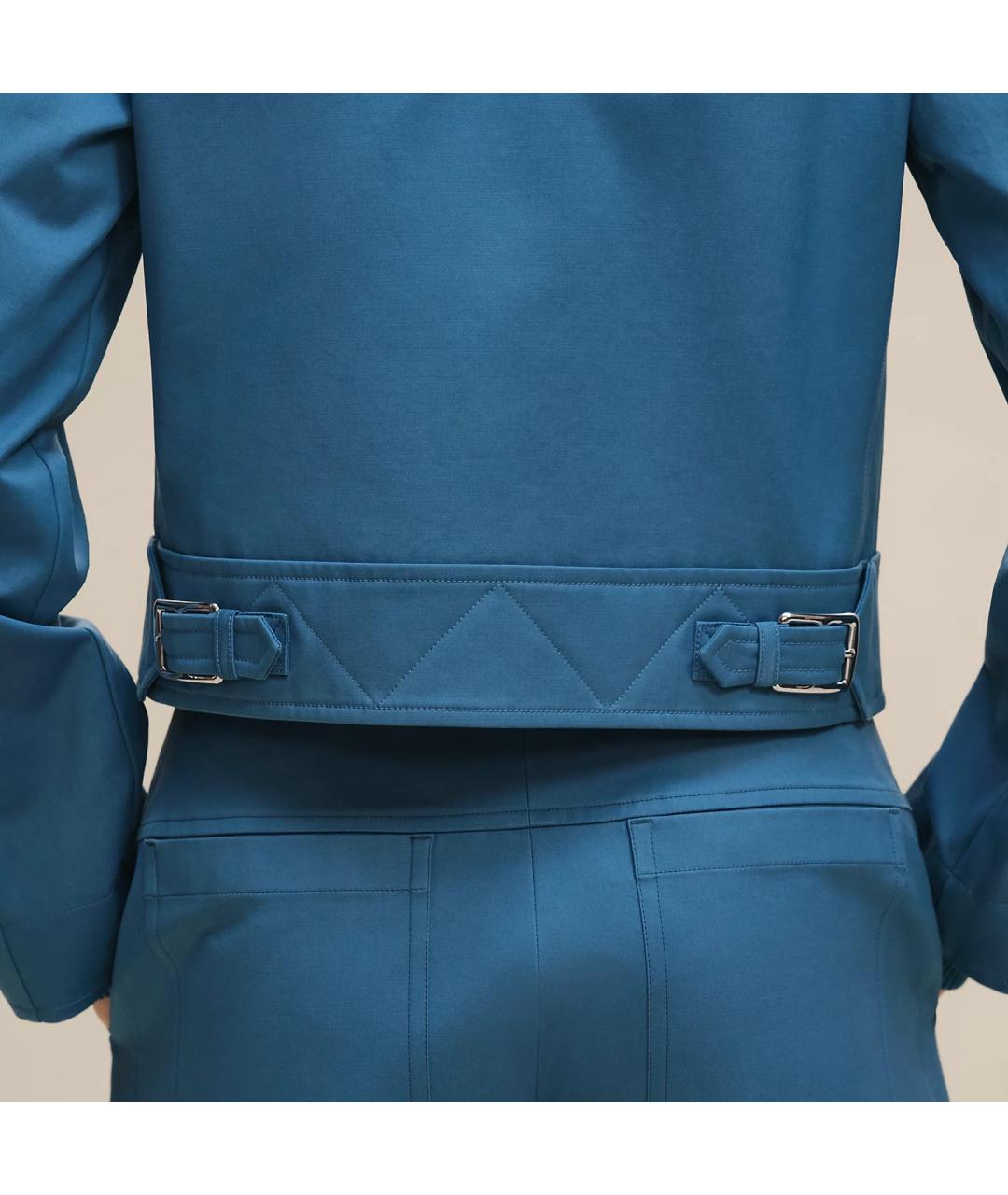 HERMES Синяя хлопковая куртка, фото 5