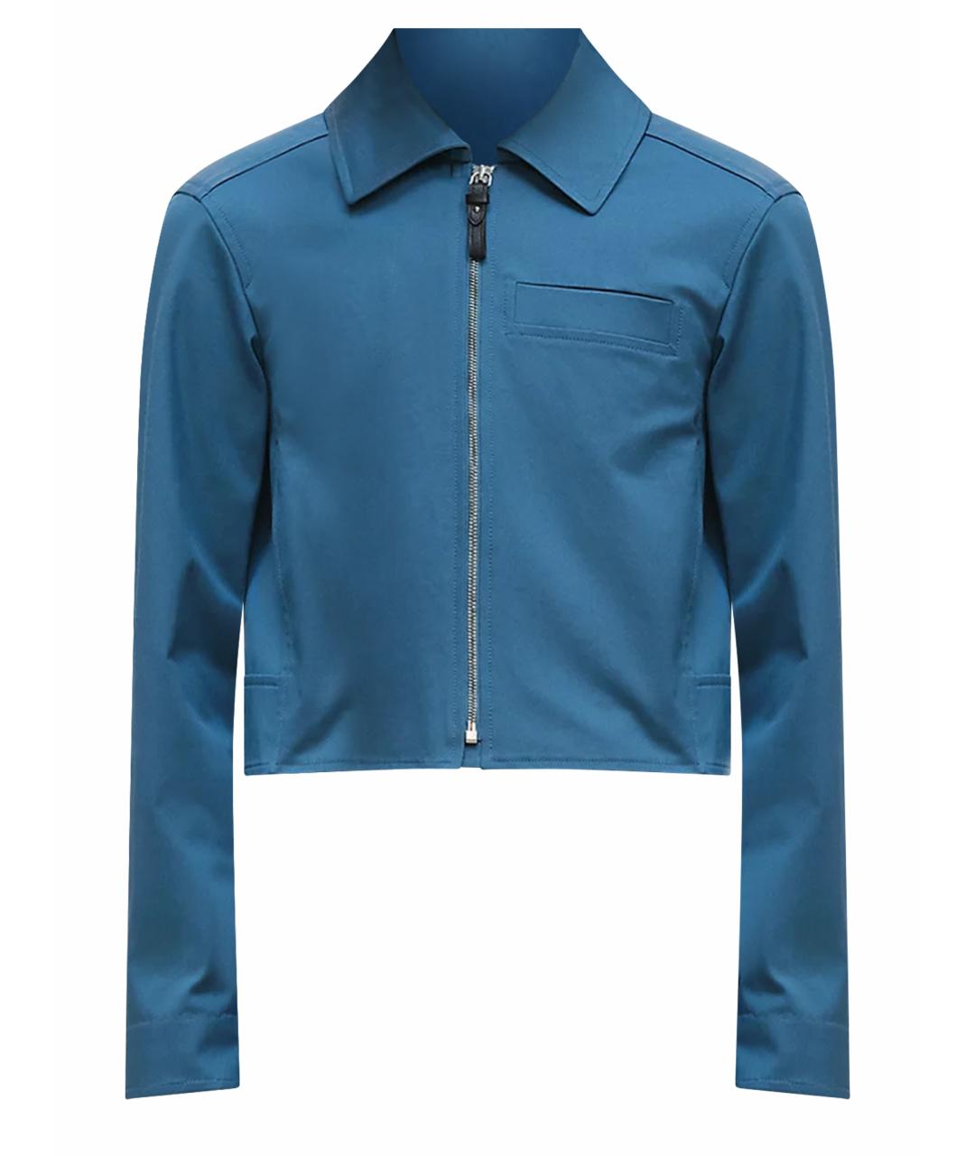 HERMES Синяя хлопковая куртка, фото 1