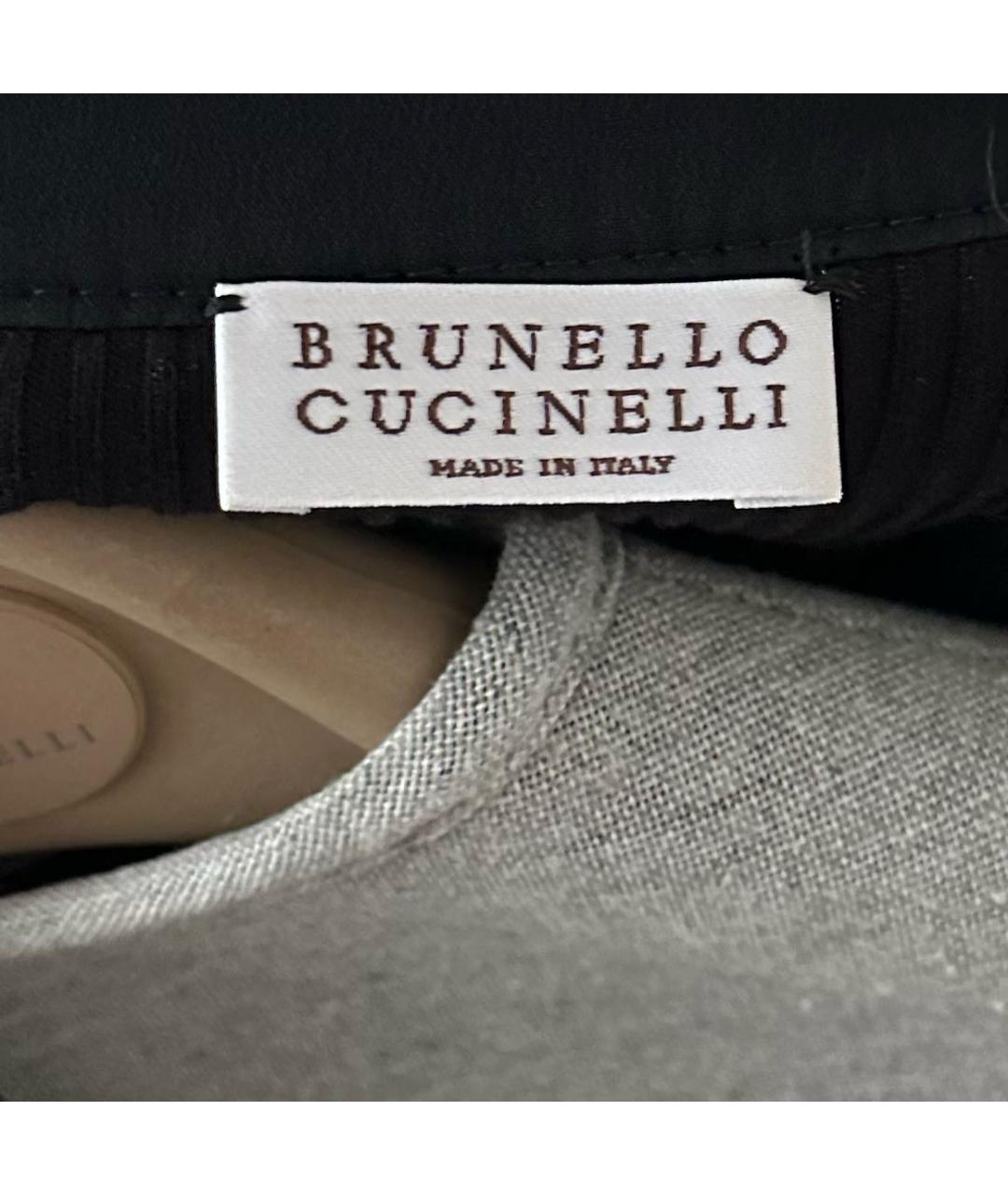BRUNELLO CUCINELLI Черная хлопковая майка, фото 3