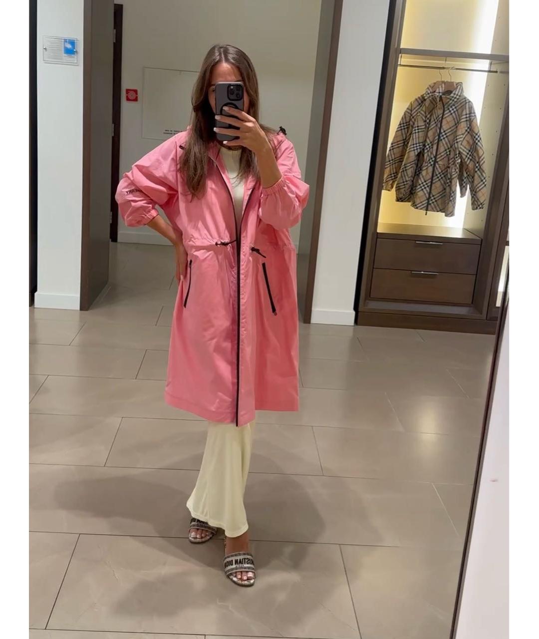 BURBERRY Розовый тренч/плащ, фото 3