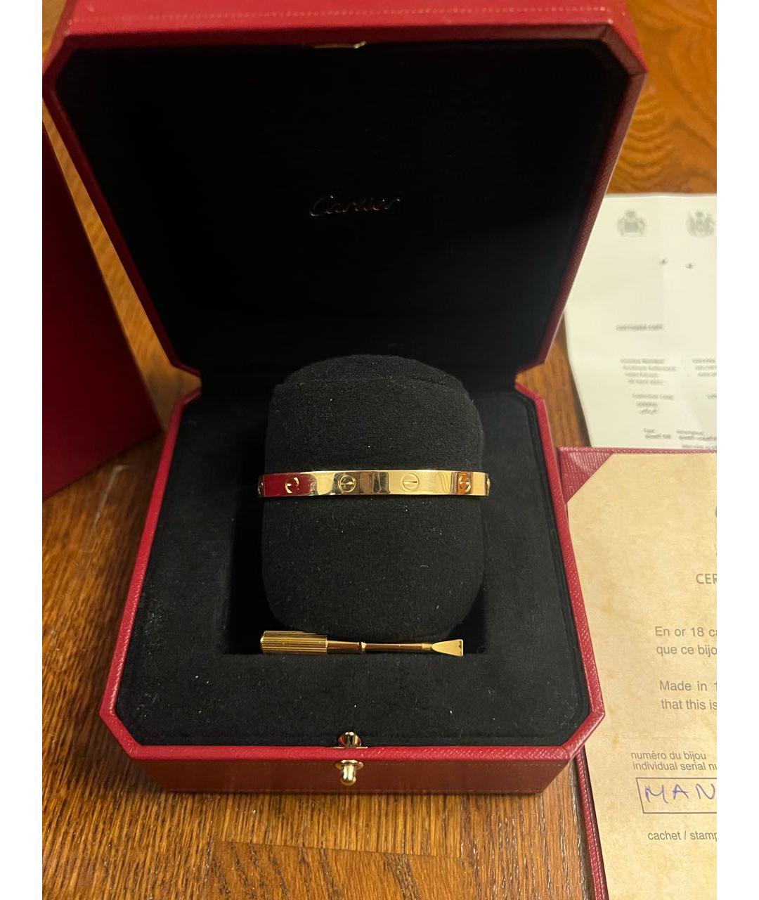 CARTIER Золотой браслет из желтого золота, фото 3