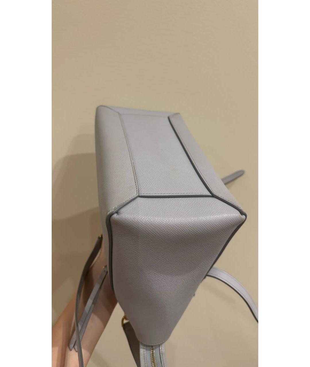 CELINE Серая кожаная сумка через плечо, фото 6