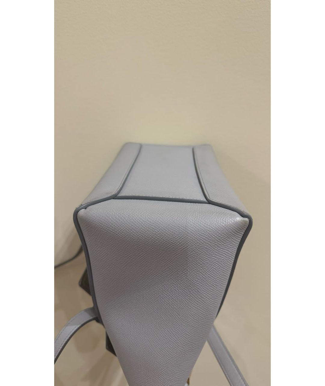 CELINE Серая кожаная сумка через плечо, фото 5