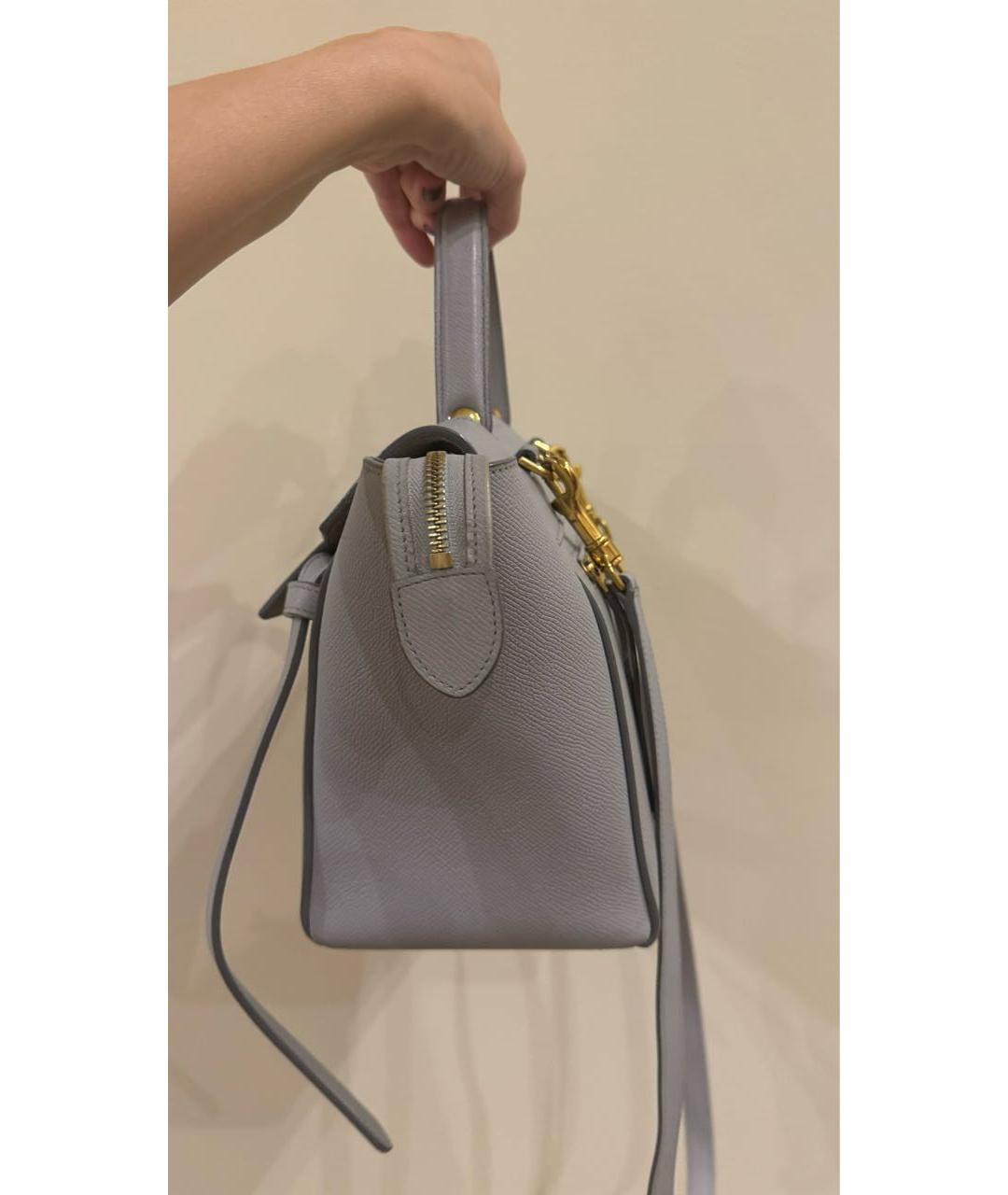 CELINE Серая кожаная сумка через плечо, фото 8