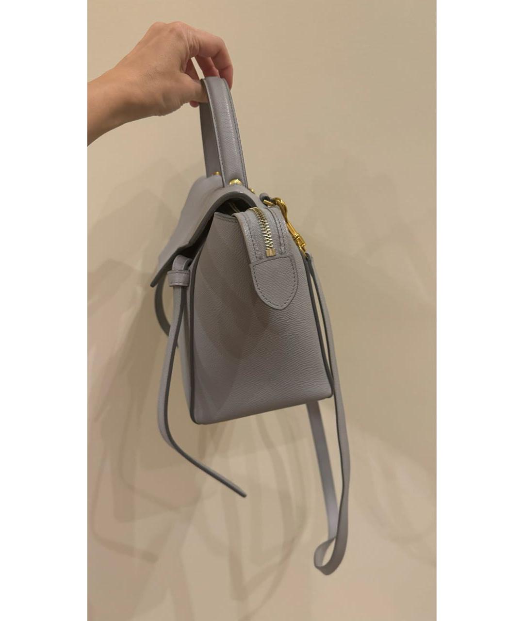 CELINE Серая кожаная сумка через плечо, фото 3