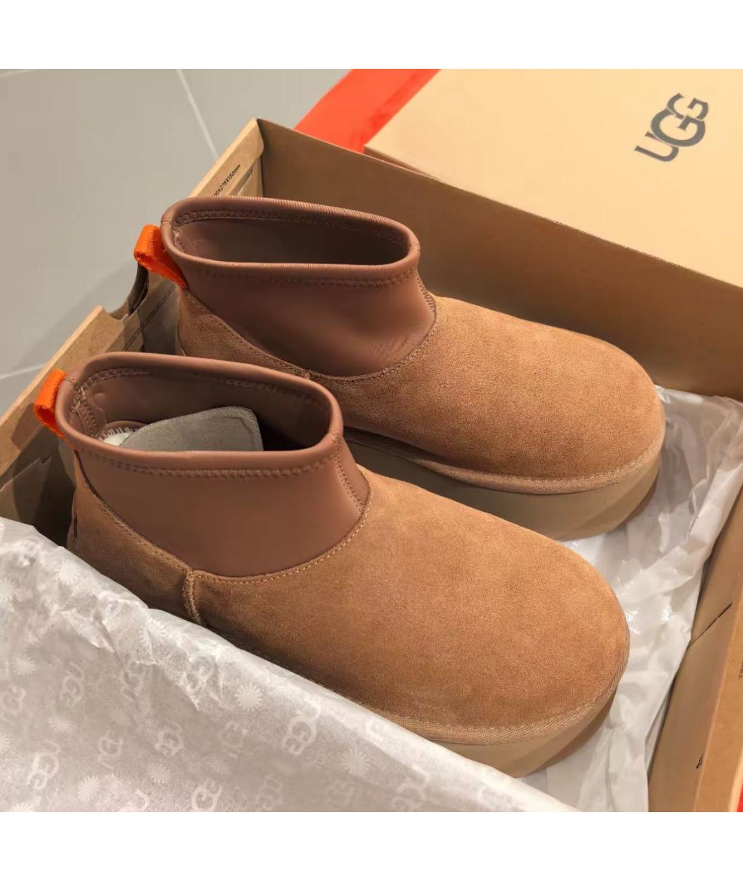 UGG AUSTRALIA Коричневые замшевые ботинки, фото 7