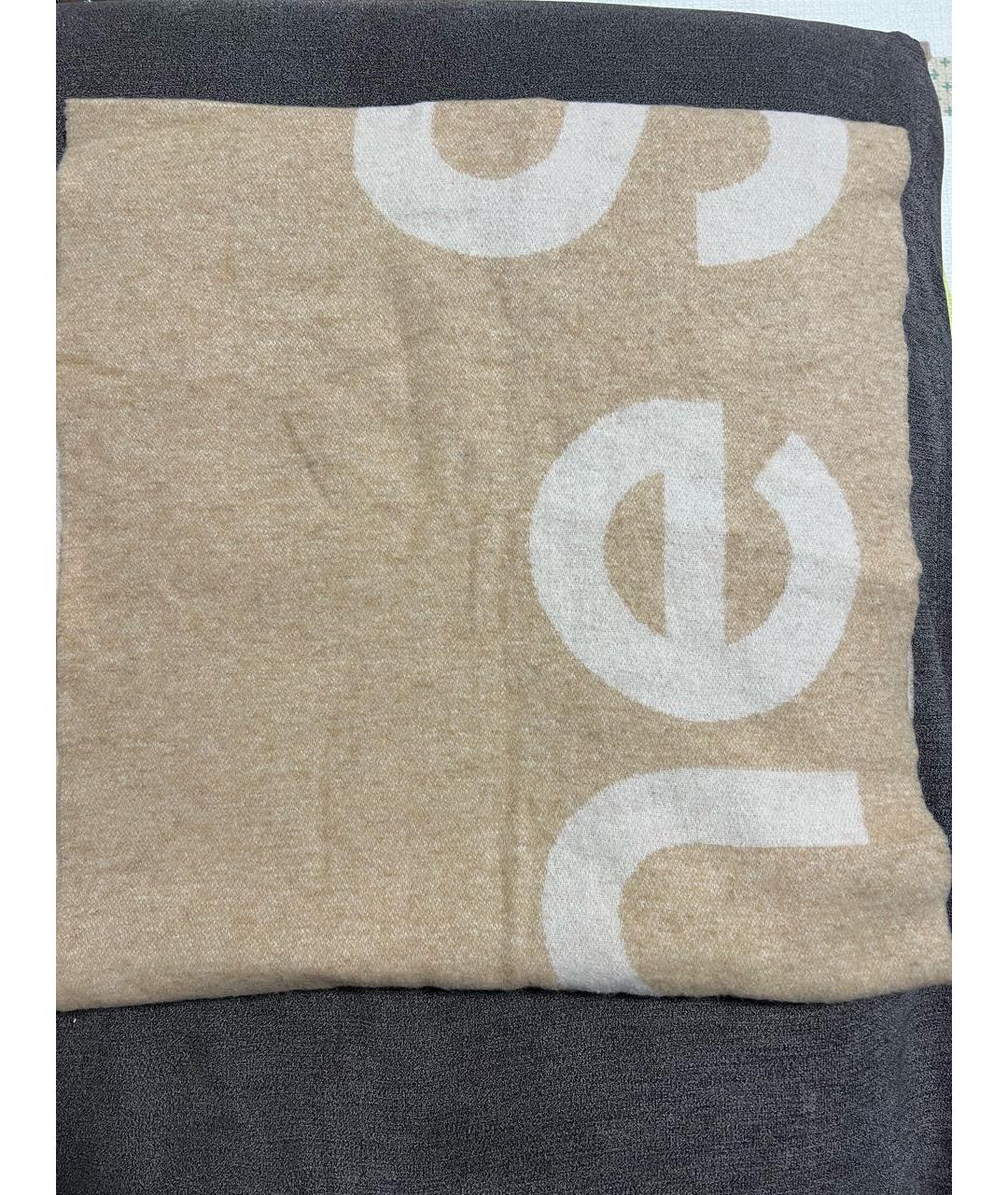 ACNE STUDIOS Бежевый шерстяной шарф, фото 3