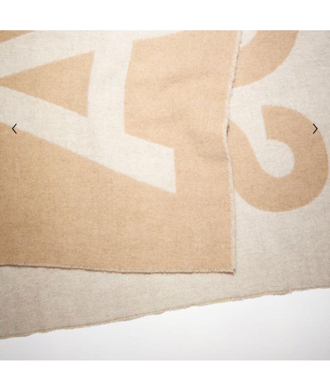 ACNE STUDIOS Бежевый шерстяной шарф, фото 2