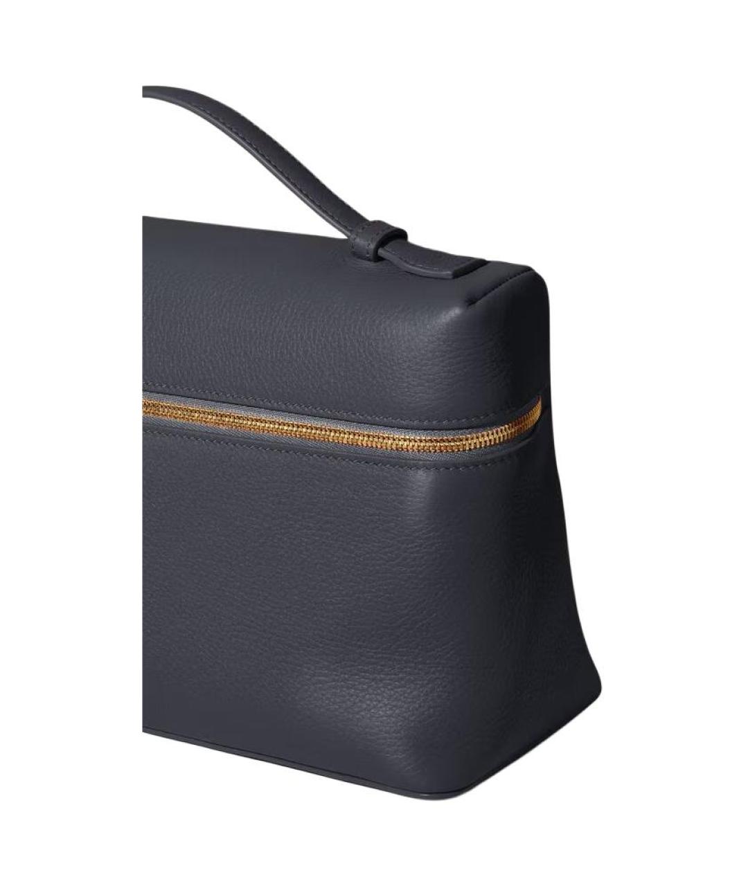 LORO PIANA Темно-синяя кожаная сумка через плечо, фото 4