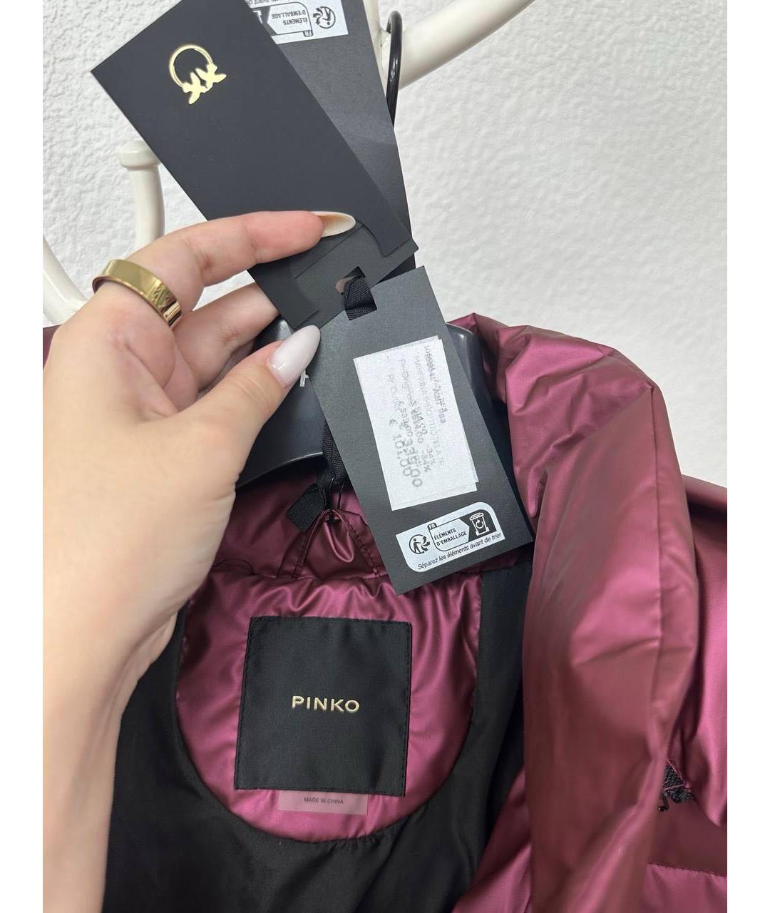 PINKO Бордовый пуховик, фото 7
