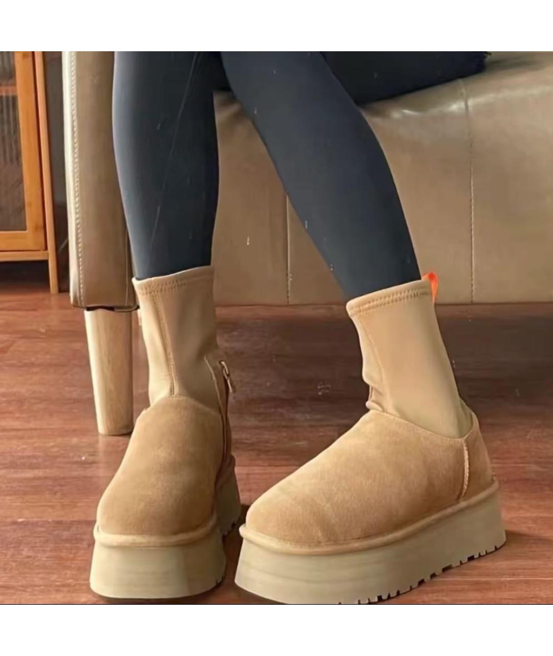 UGG AUSTRALIA Коричневые замшевые ботинки, фото 6