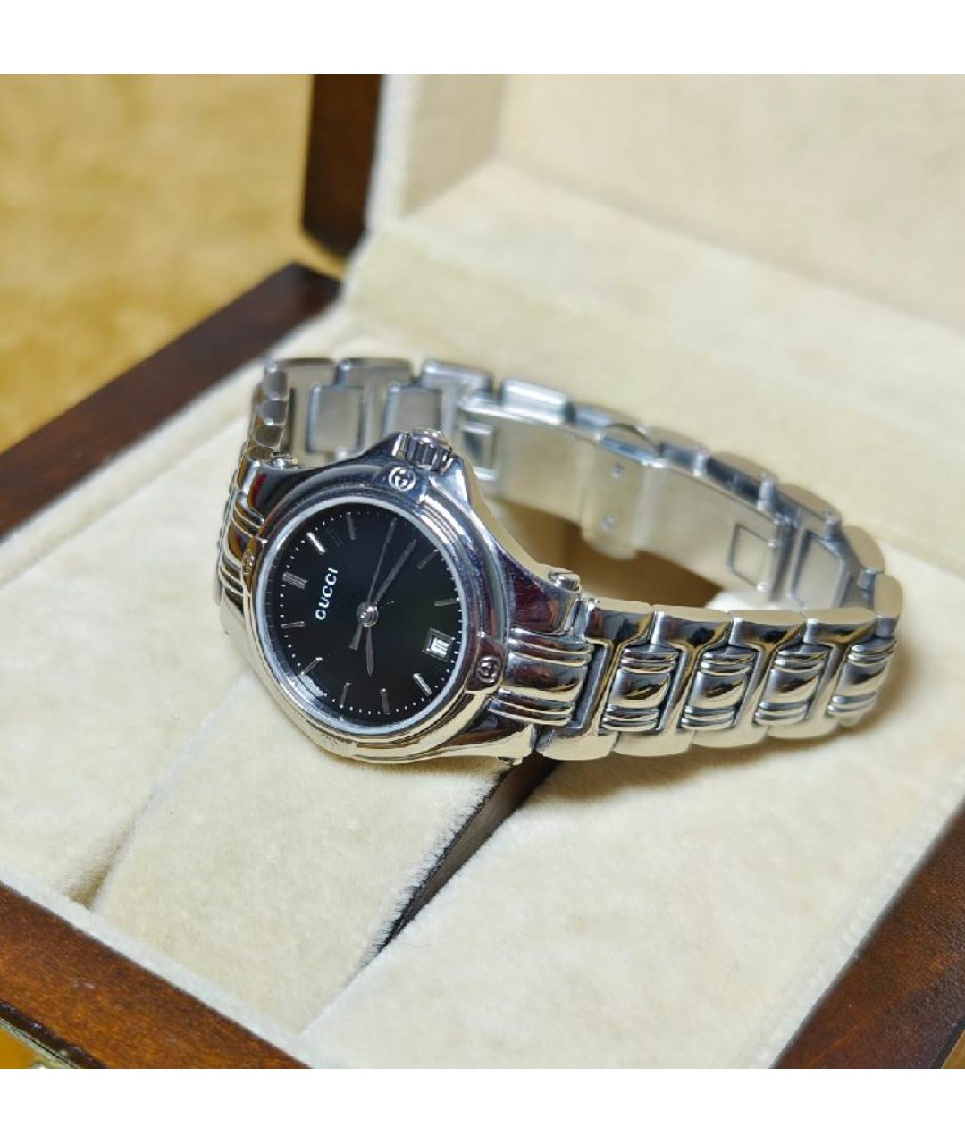 GUCCI Серебряные стальные часы, фото 8