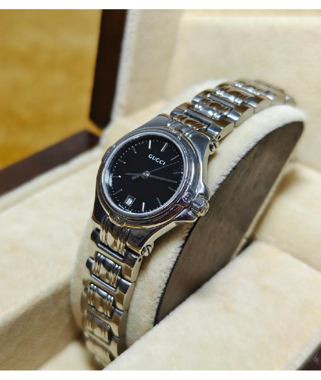 GUCCI Серебряные стальные часы, фото 2