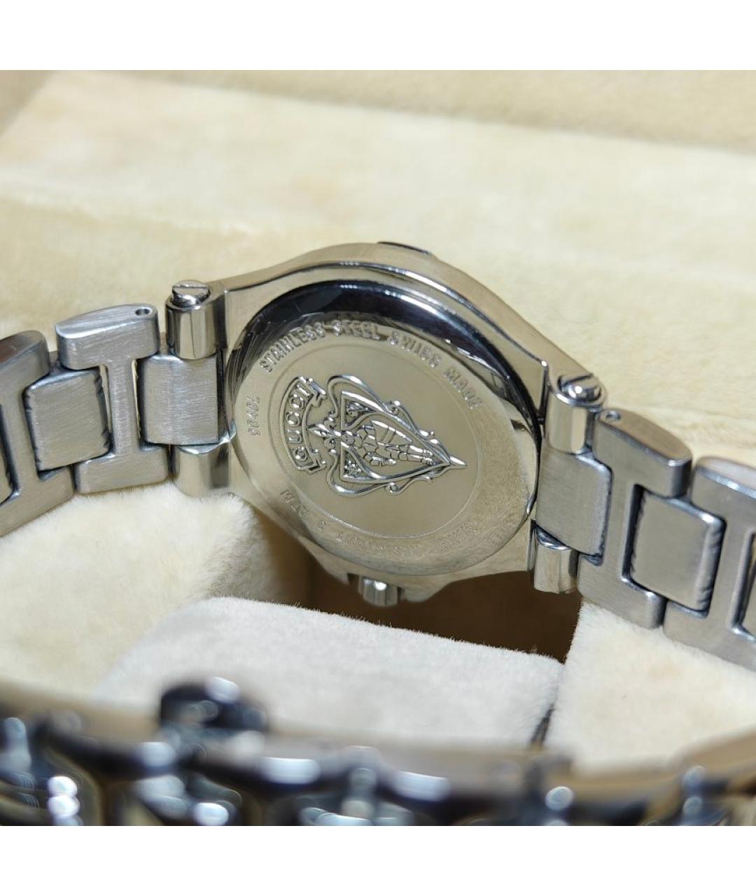 GUCCI Серебряные стальные часы, фото 3