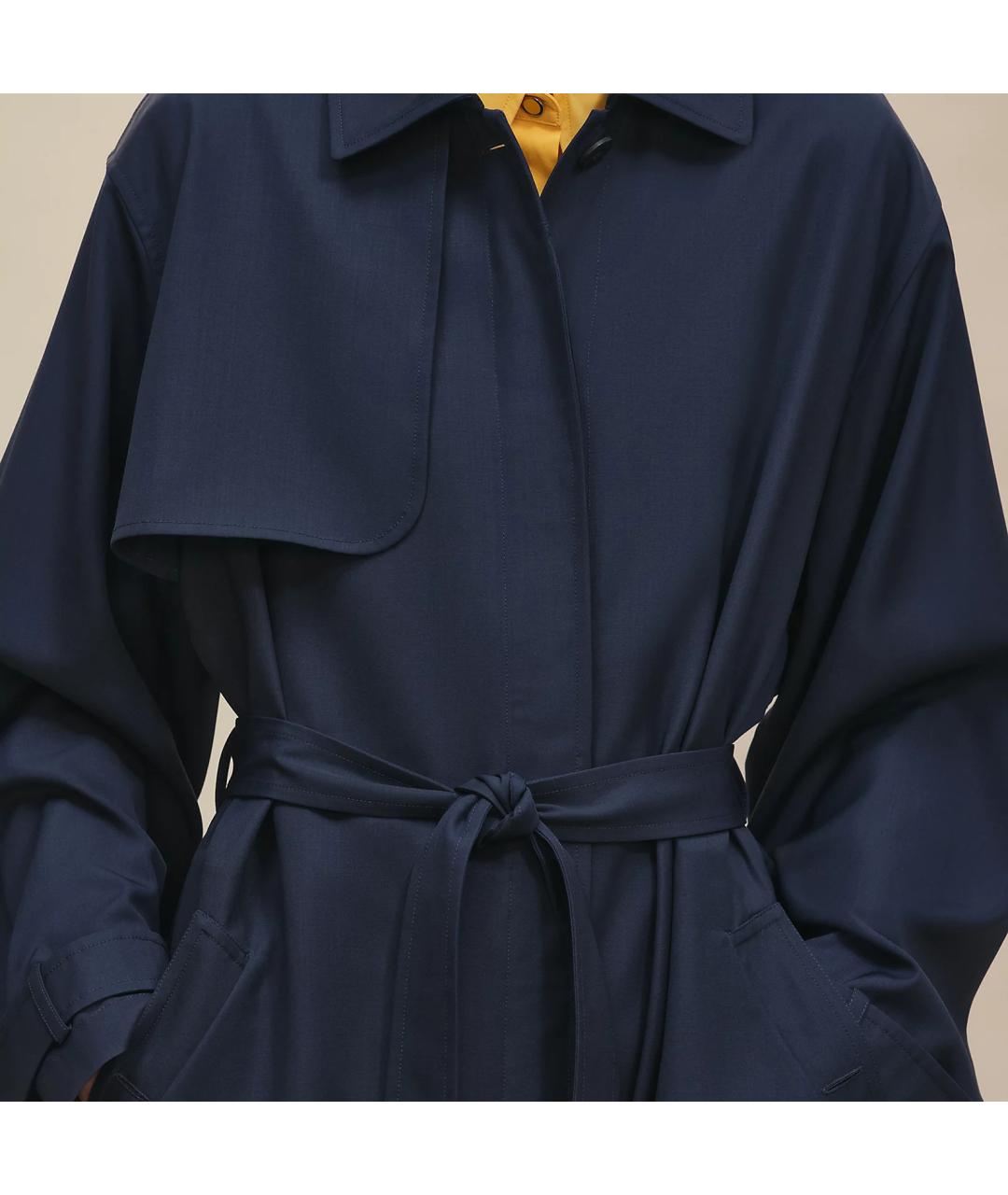 HERMES Черное шерстяное пальто, фото 4