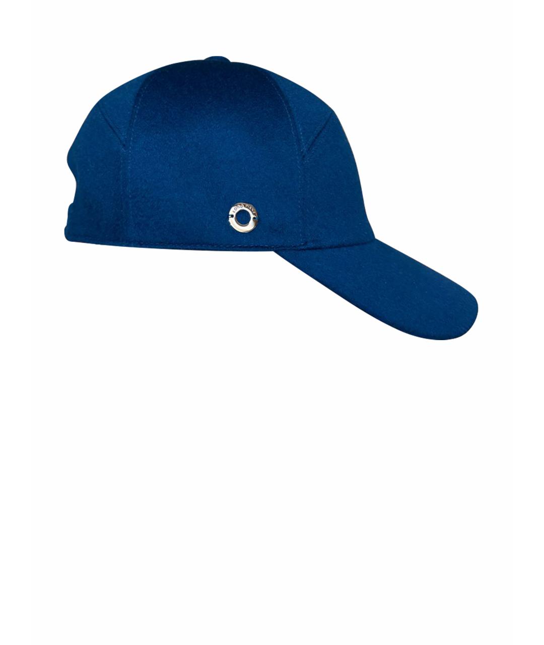 LORO PIANA Синяя кашемировая кепка, фото 1