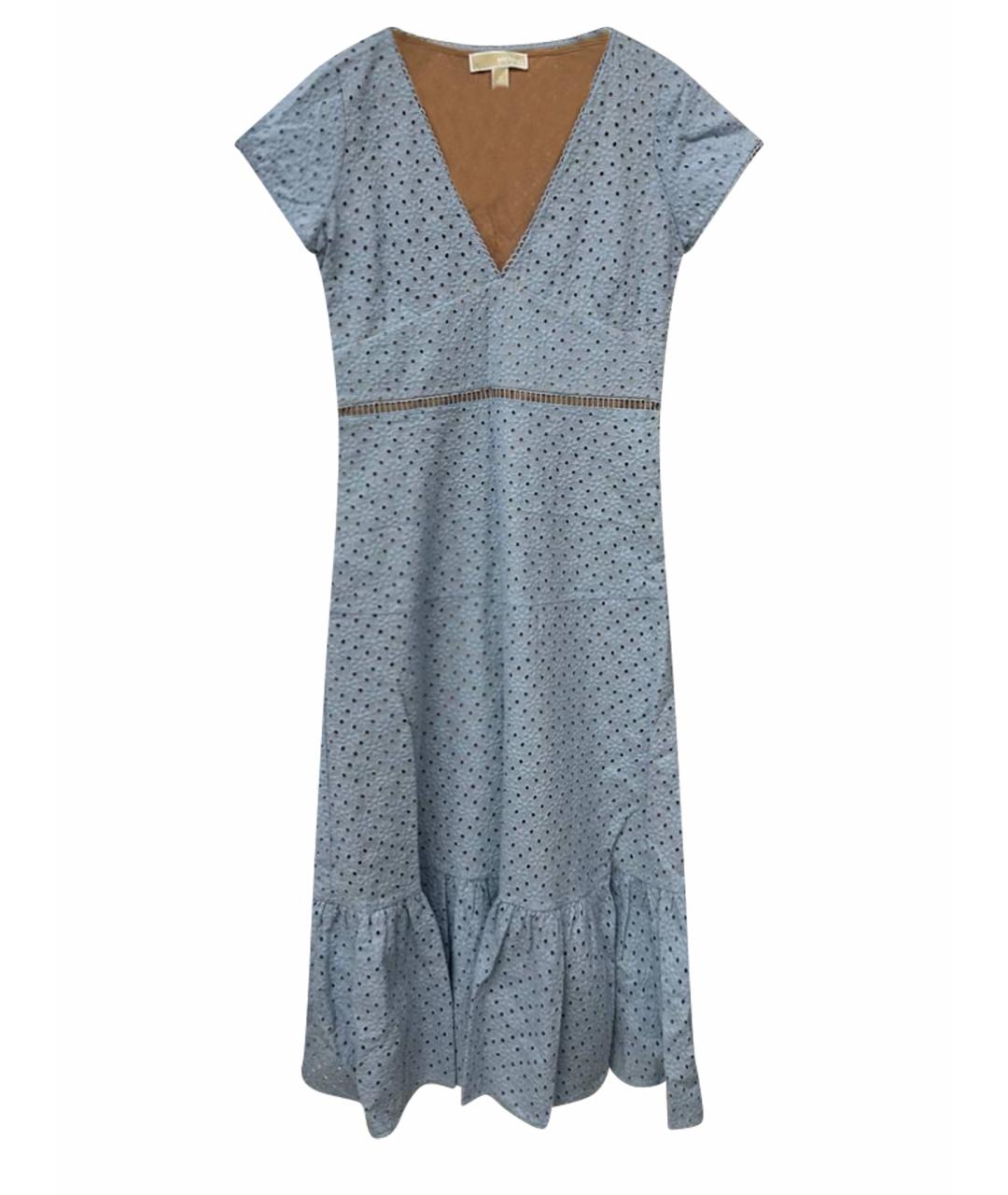 MICHAEL KORS Голубое кружевное повседневное платье, фото 1