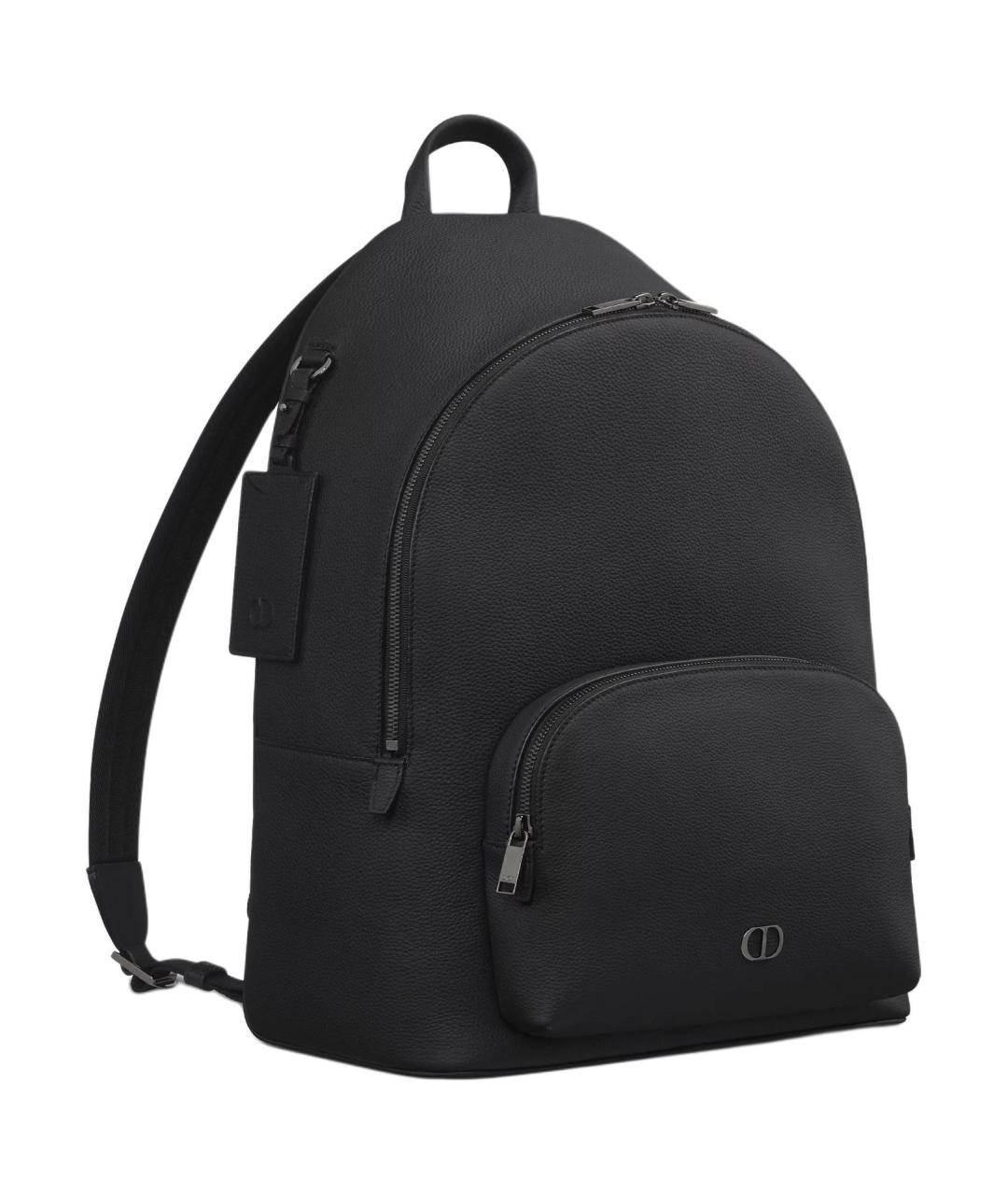 CHRISTIAN DIOR Черный кожаный рюкзак, фото 2