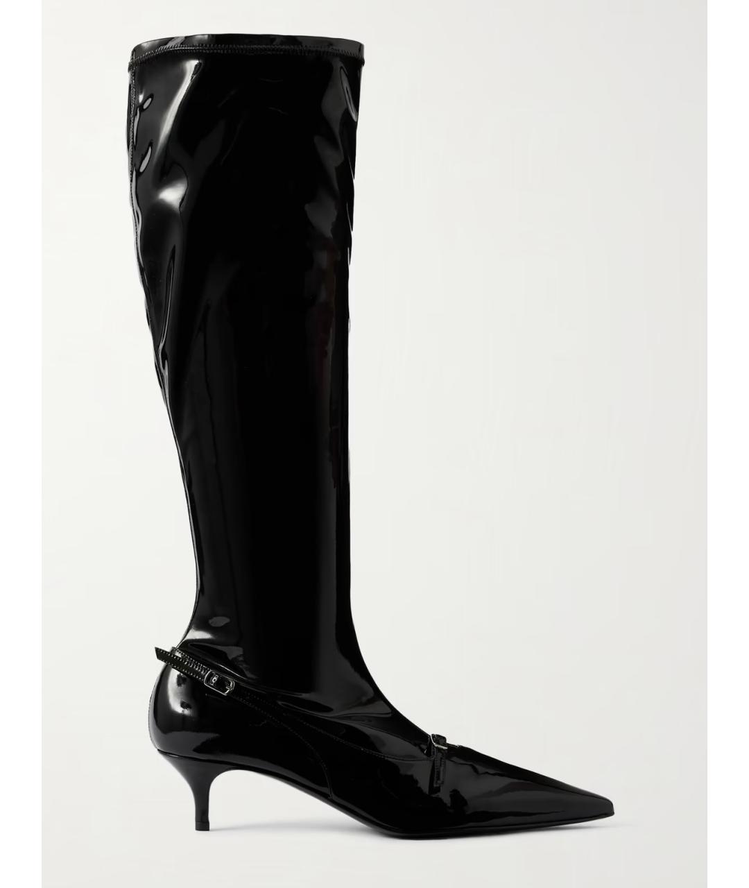 MAGDA BUTRYM Черные сапоги из лакированной кожи, фото 5