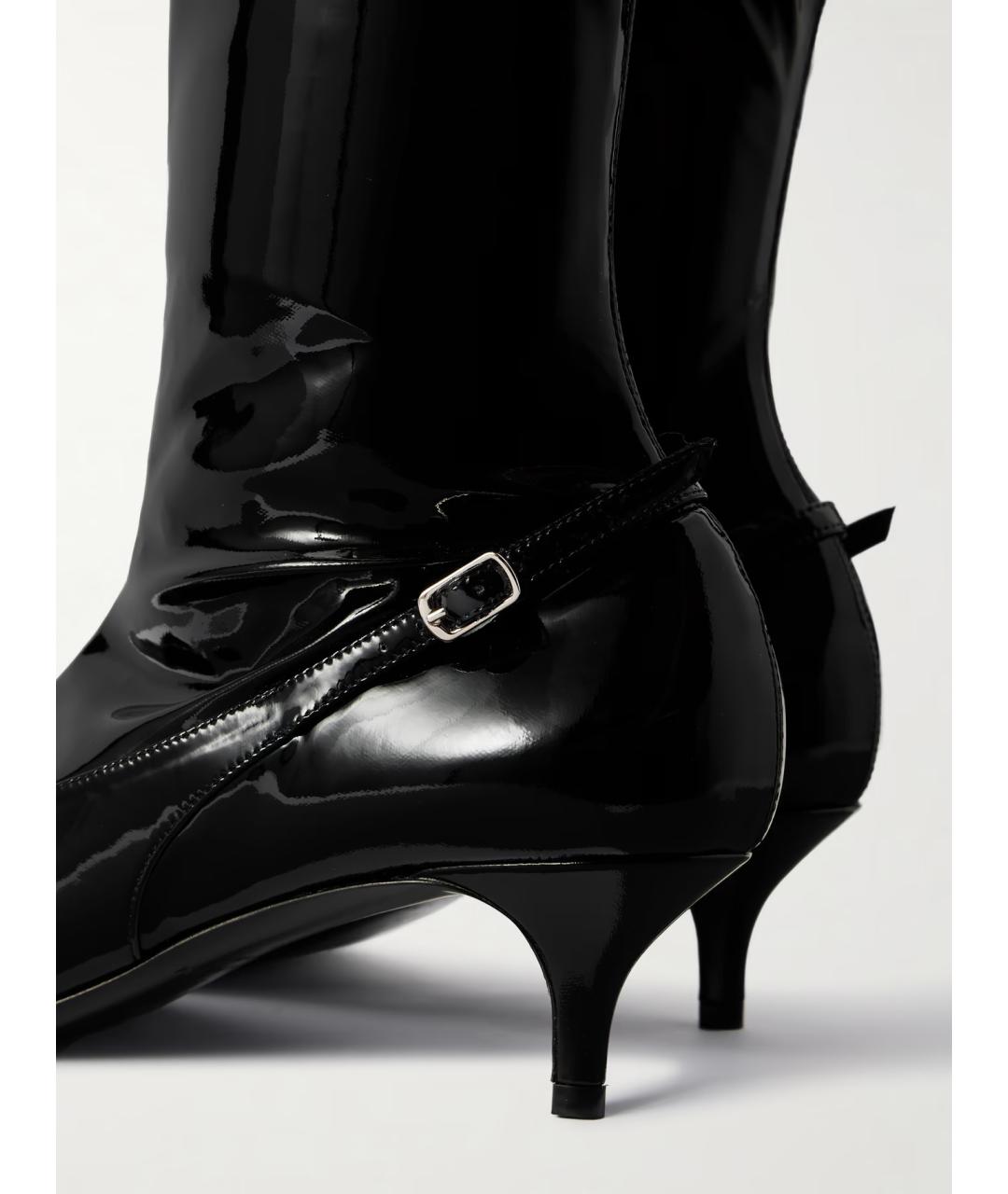 MAGDA BUTRYM Черные сапоги из лакированной кожи, фото 4
