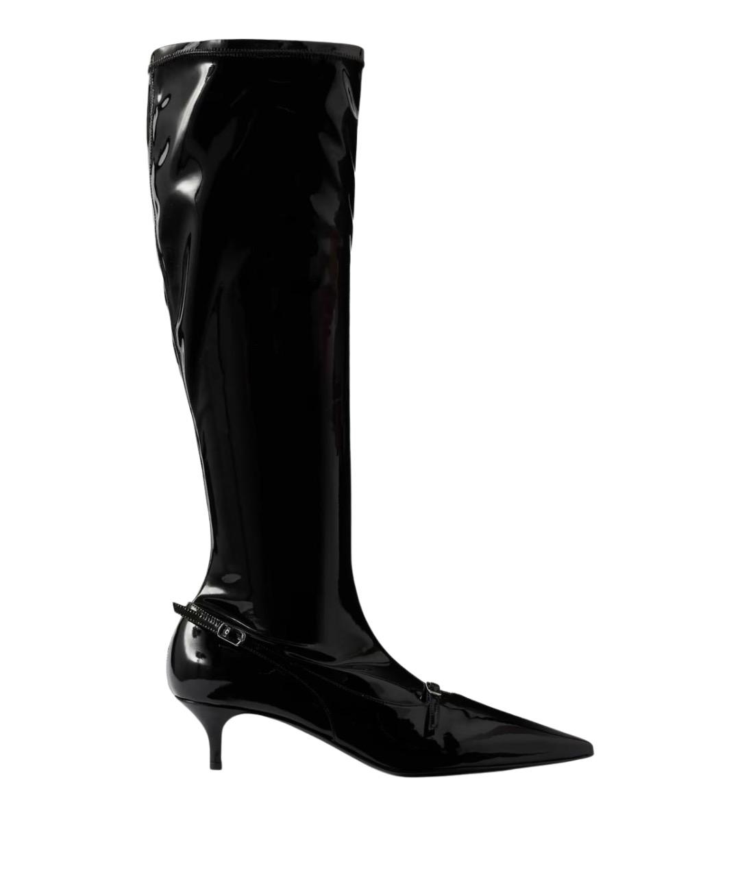 MAGDA BUTRYM Черные сапоги из лакированной кожи, фото 1