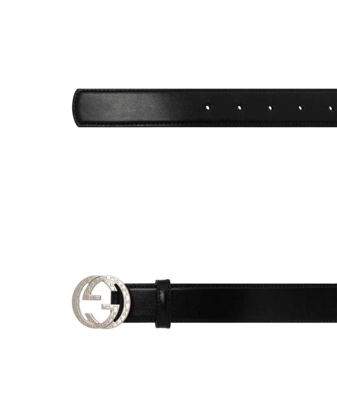 GUCCI Черный кожаный ремень, фото 4