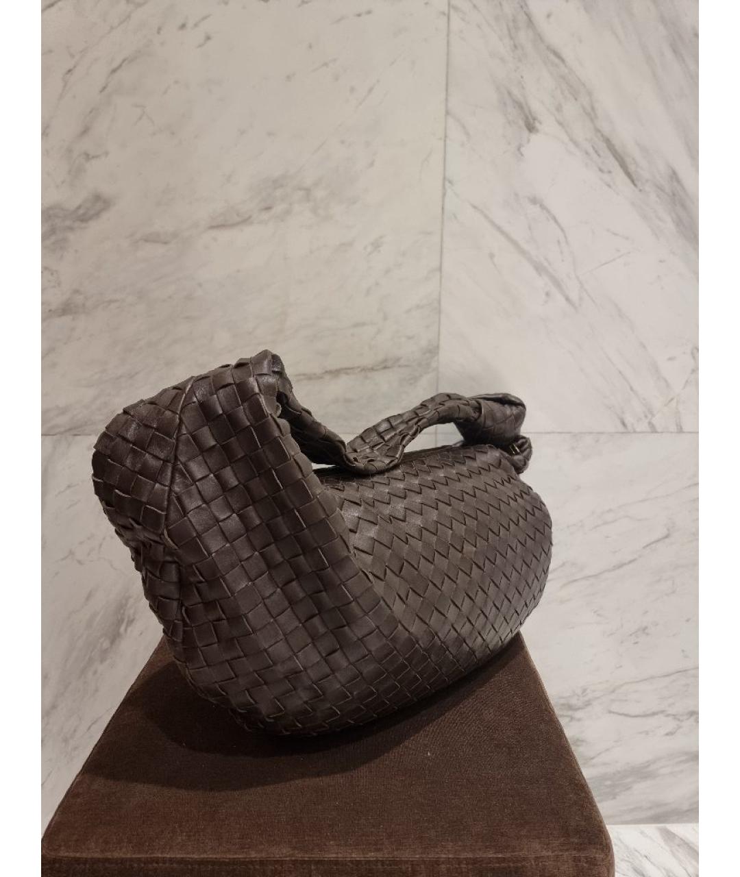 BOTTEGA VENETA Коричневая кожаная сумка с короткими ручками, фото 2