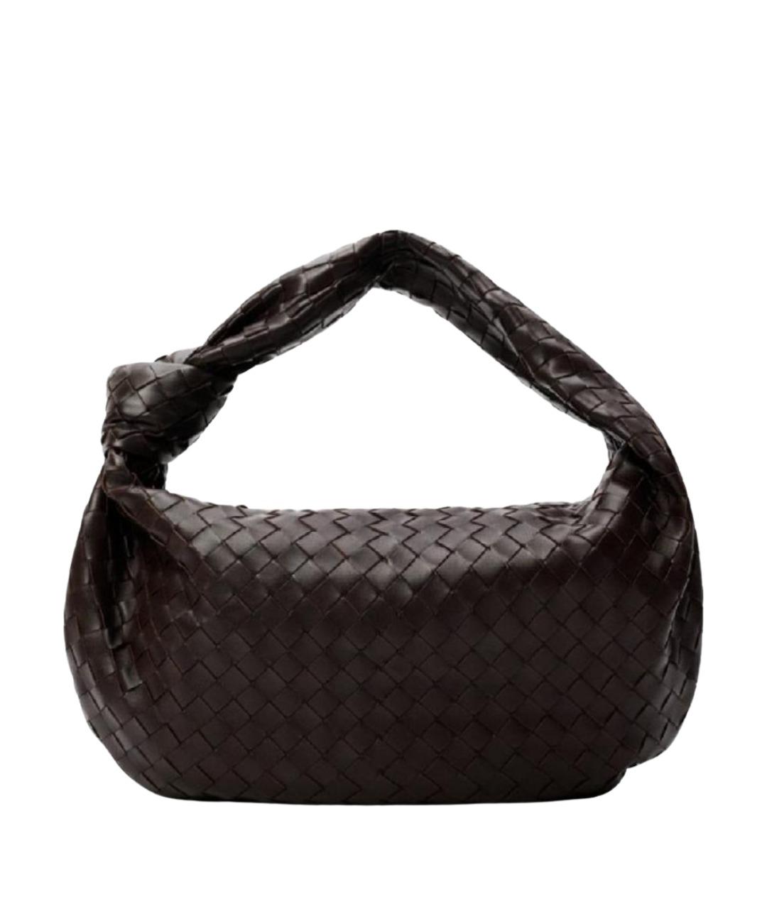 BOTTEGA VENETA Коричневая кожаная сумка с короткими ручками, фото 1