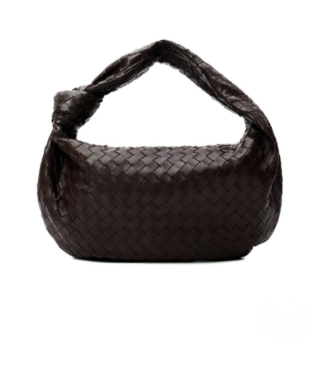 BOTTEGA VENETA Коричневая кожаная сумка с короткими ручками, фото 10