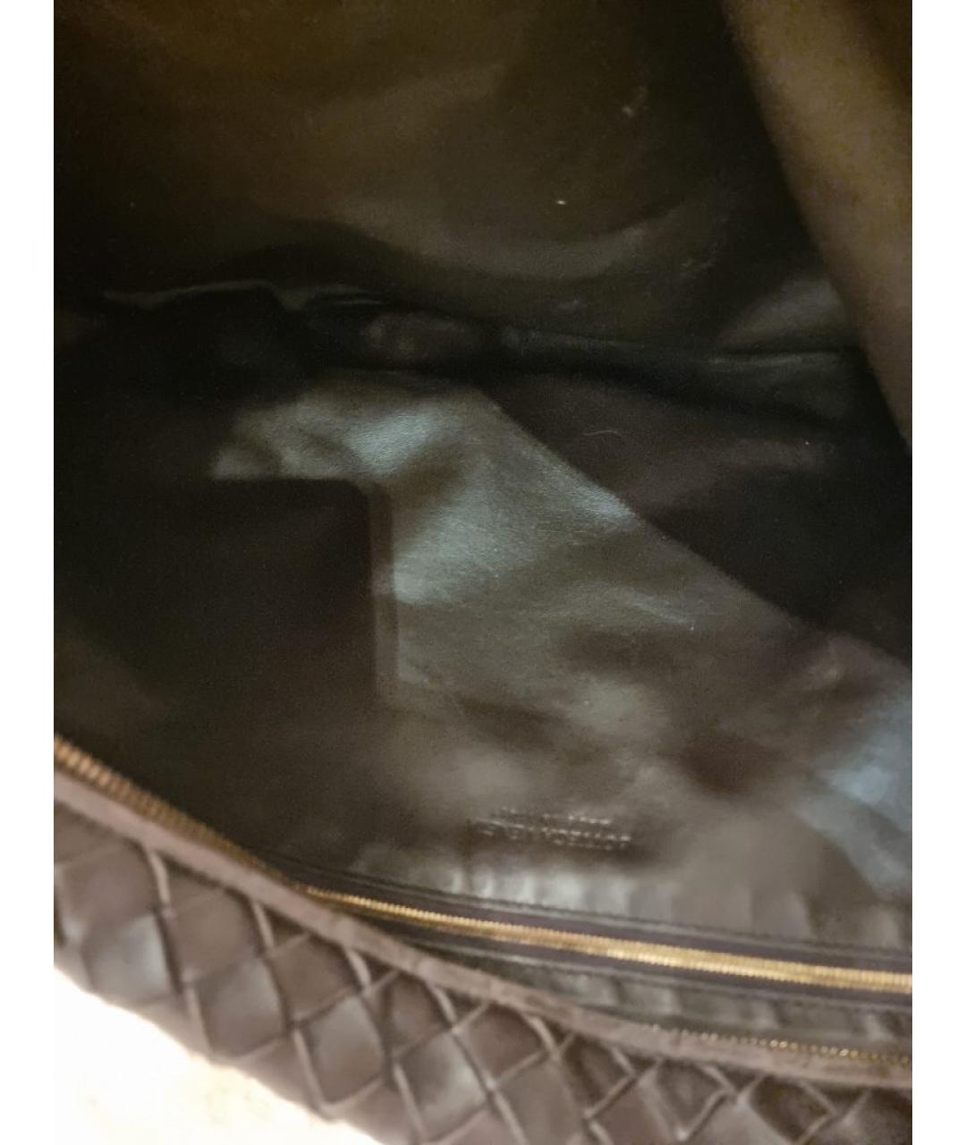 BOTTEGA VENETA Коричневая кожаная сумка с короткими ручками, фото 4