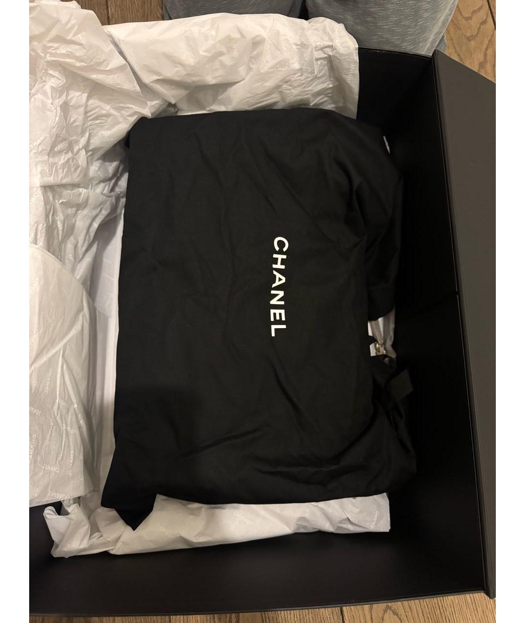 CHANEL Серая кожаная сумка тоут, фото 6