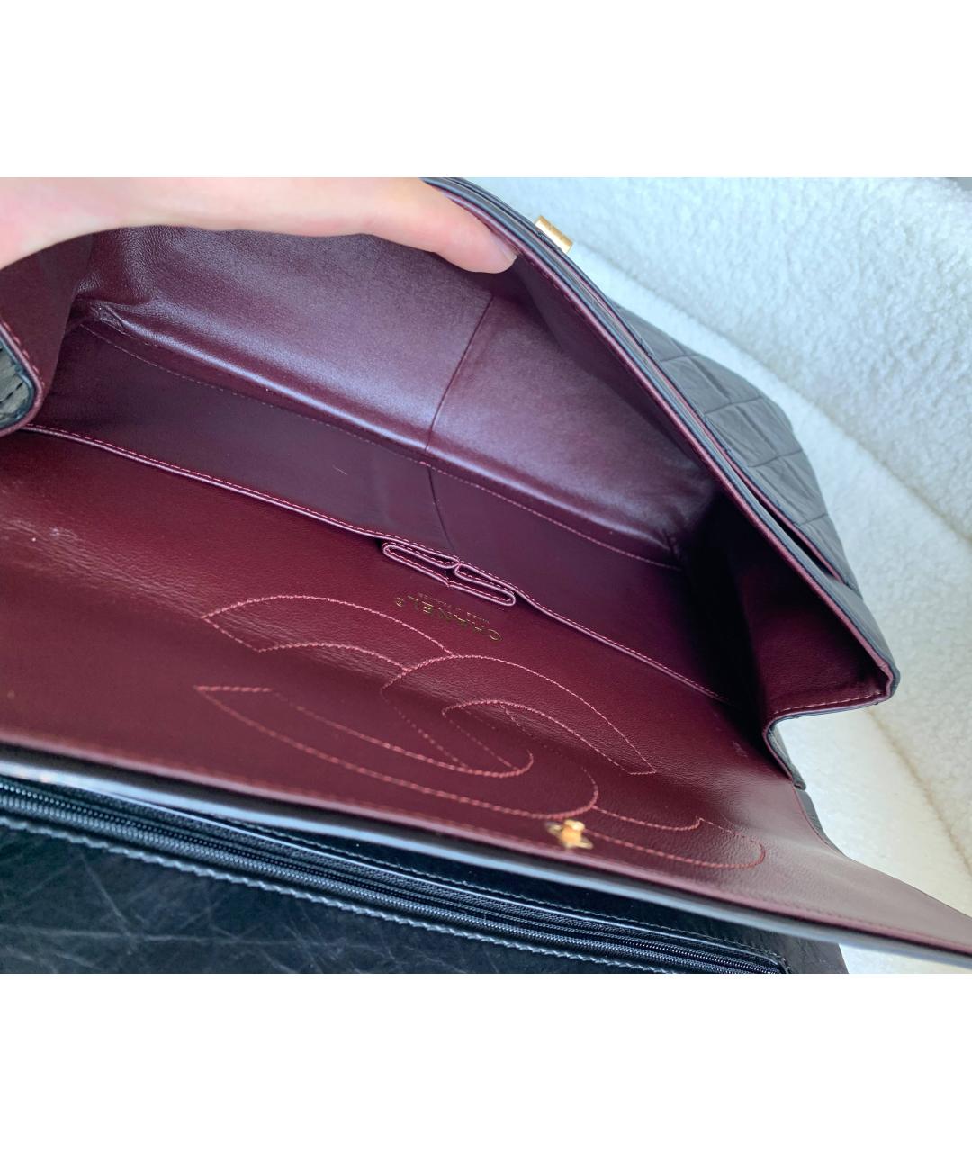 CHANEL Черная кожаная сумка через плечо, фото 8