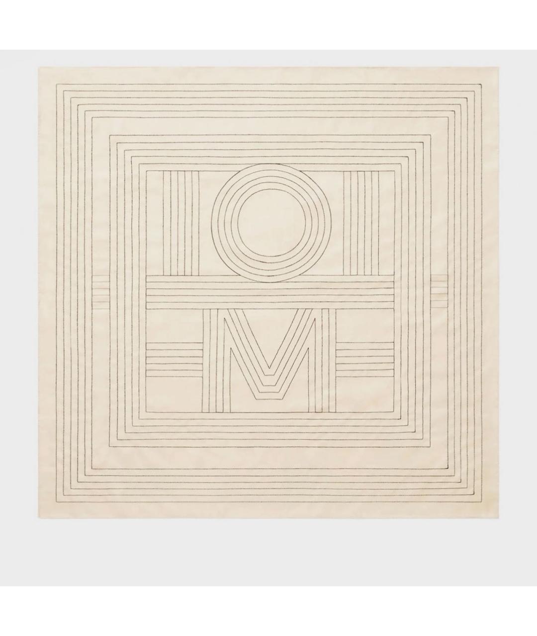 TOTEME Бежевый шелковый платок, фото 6