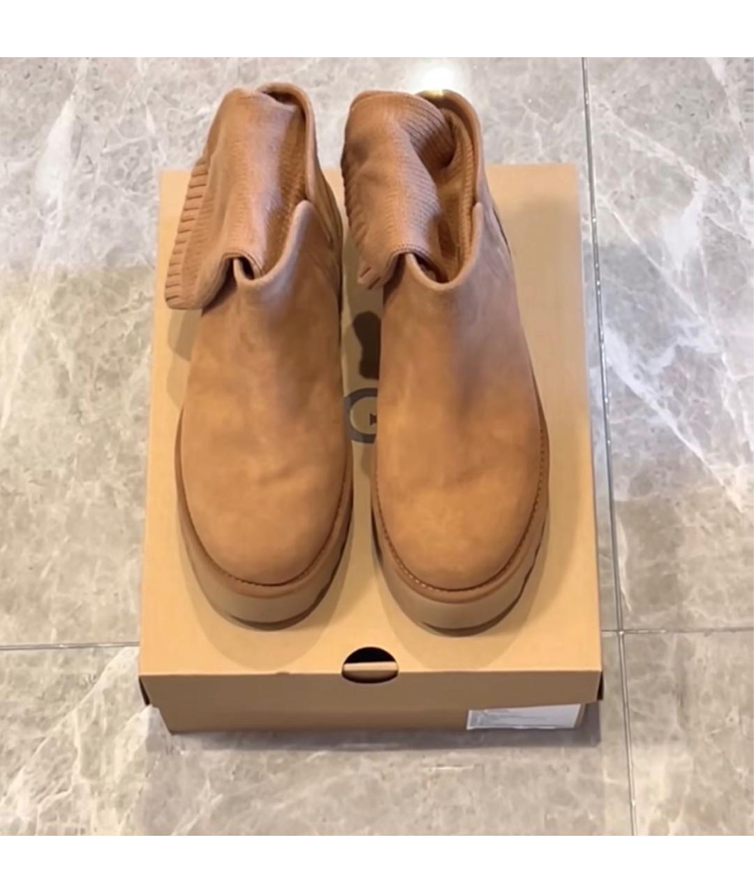 UGG AUSTRALIA Коричневые замшевые ботинки, фото 6