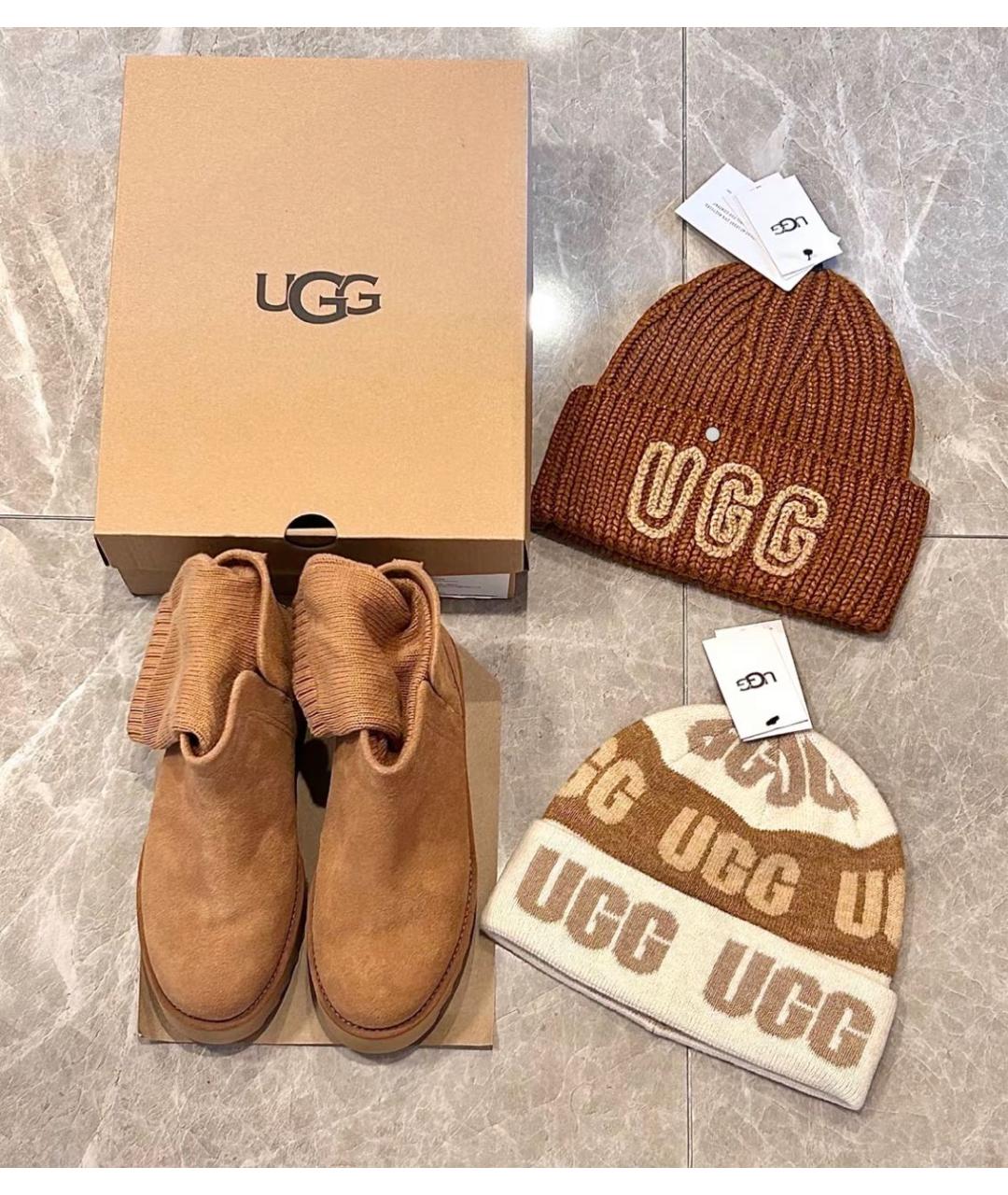 UGG AUSTRALIA Коричневые замшевые ботинки, фото 5