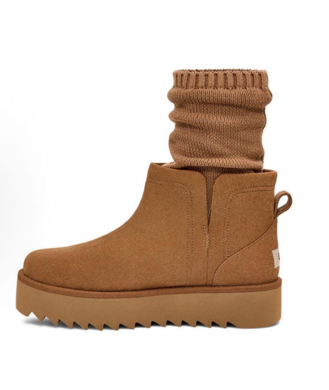 UGG AUSTRALIA Коричневые замшевые ботинки, фото 7