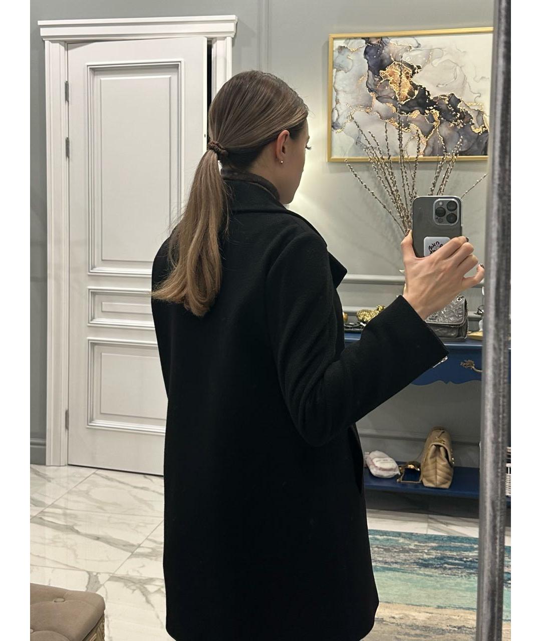 P.A.R.O.S.H. Черное кашемировое пальто, фото 5