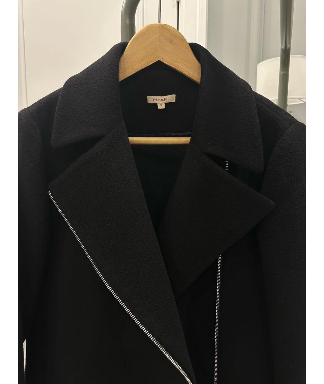 P.A.R.O.S.H. Черное кашемировое пальто, фото 3