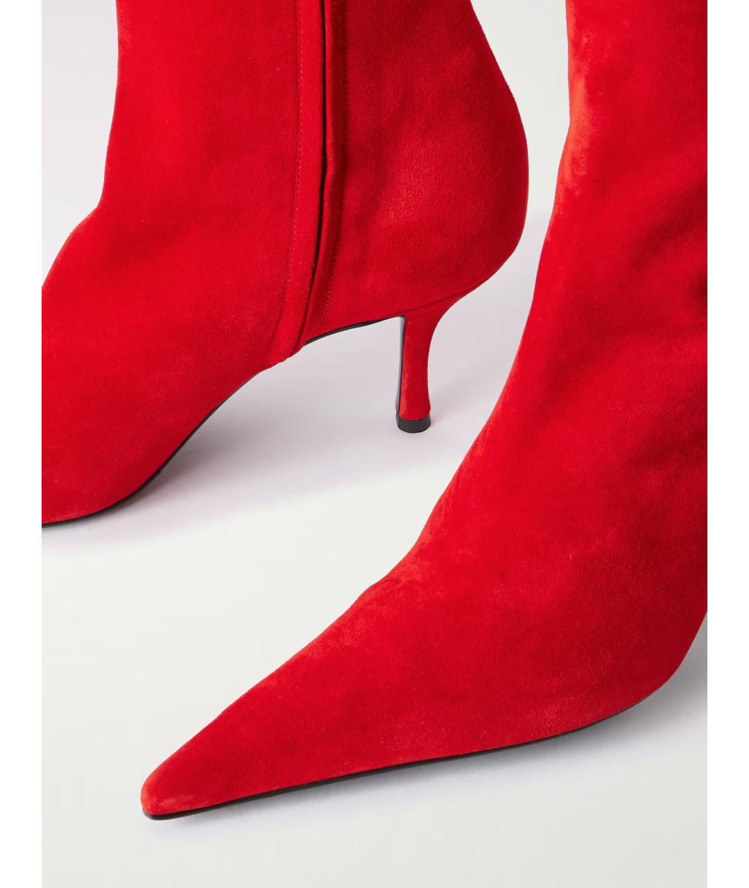 MAGDA BUTRYM Красные замшевые сапоги, фото 4