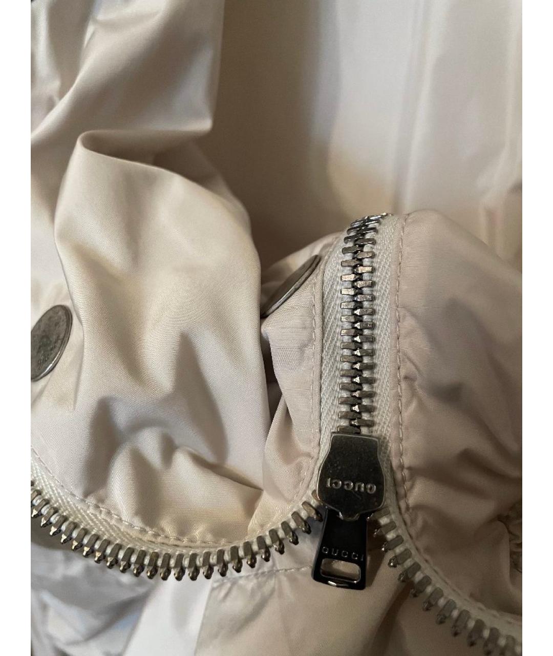 GUCCI Бежевый полиамидовый тренч / плащ, фото 9
