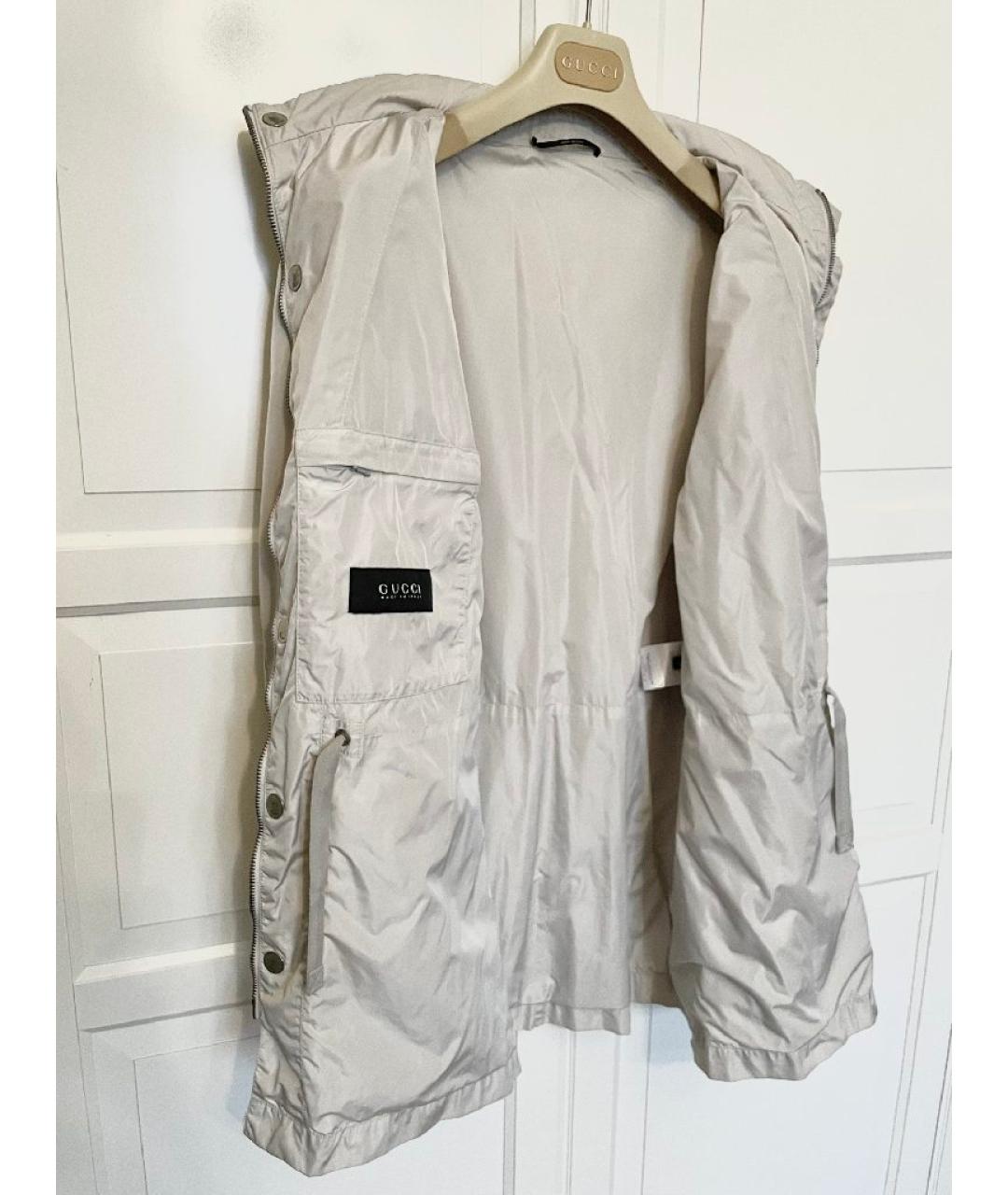 GUCCI Бежевый полиамидовый тренч / плащ, фото 7