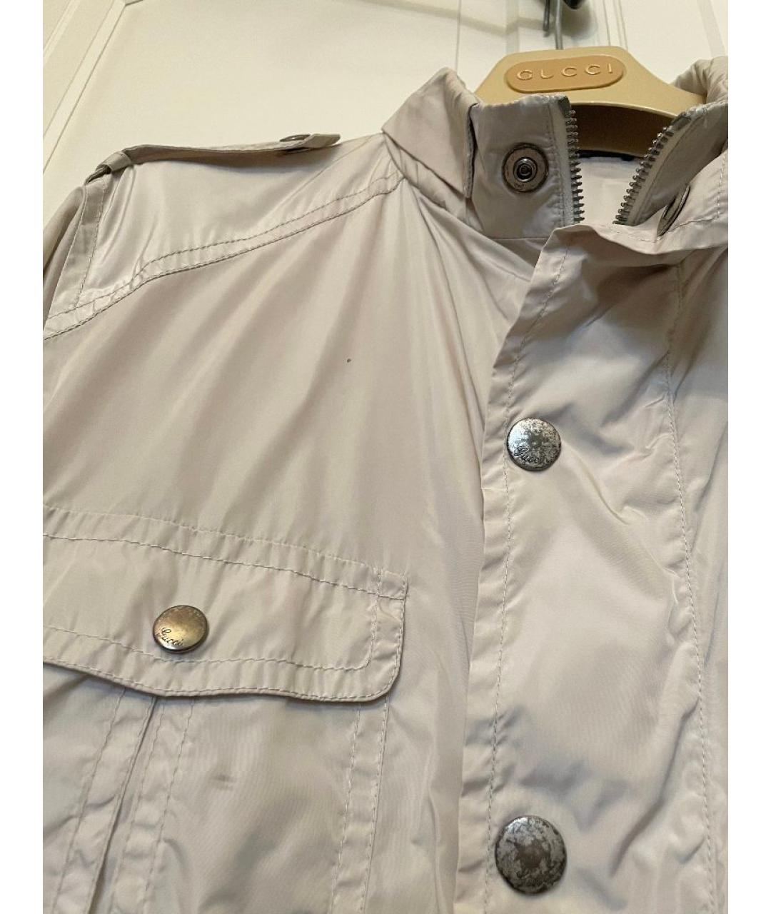 GUCCI Бежевый полиамидовый тренч / плащ, фото 6
