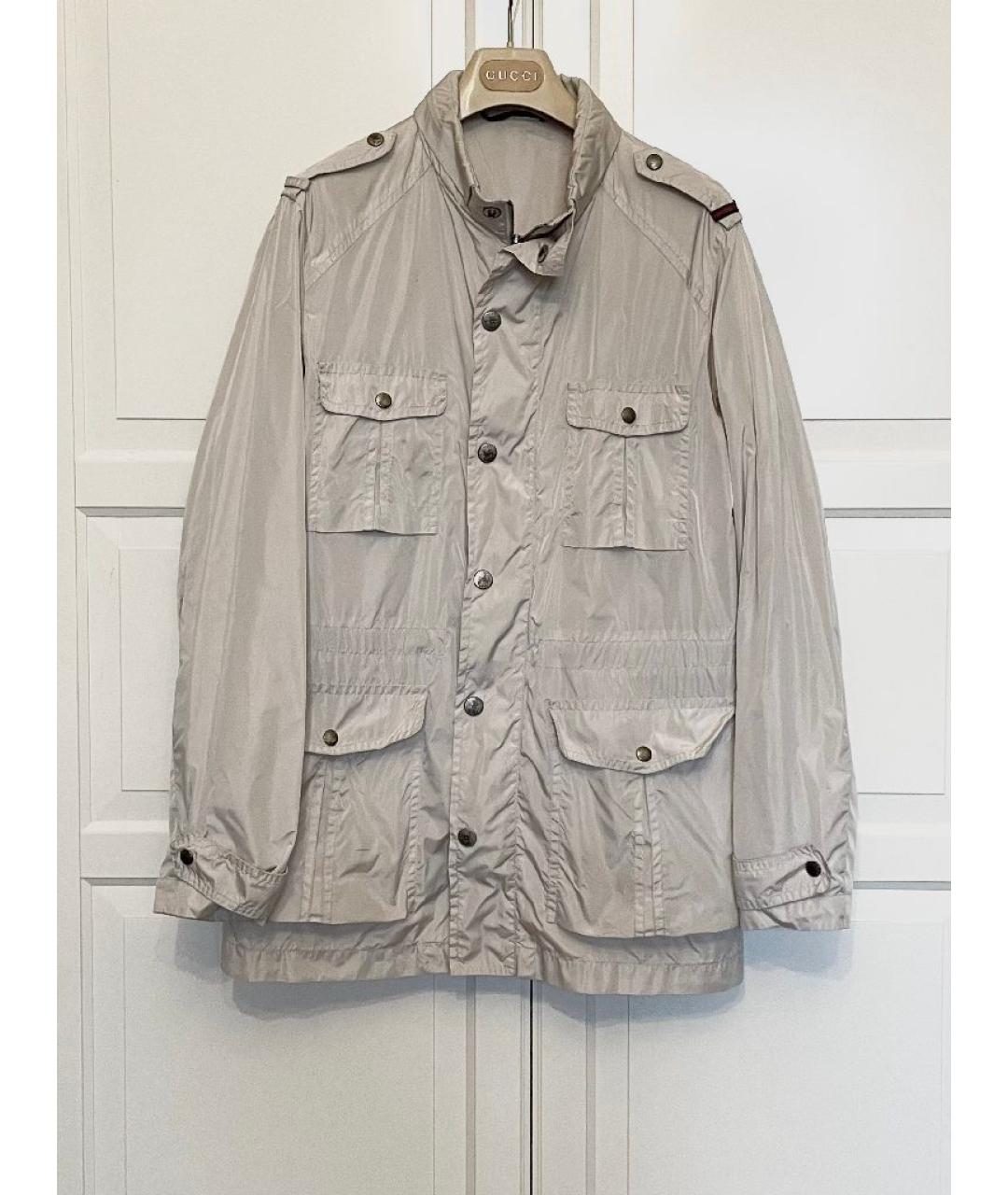 GUCCI Бежевый полиамидовый тренч / плащ, фото 10
