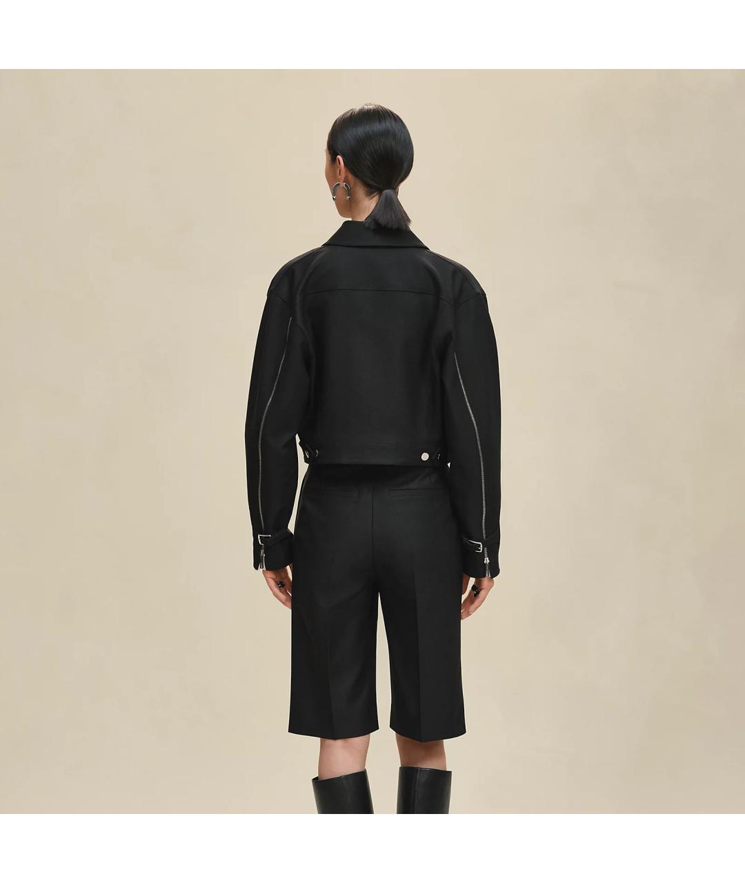HERMES Черная вискозная куртка, фото 4